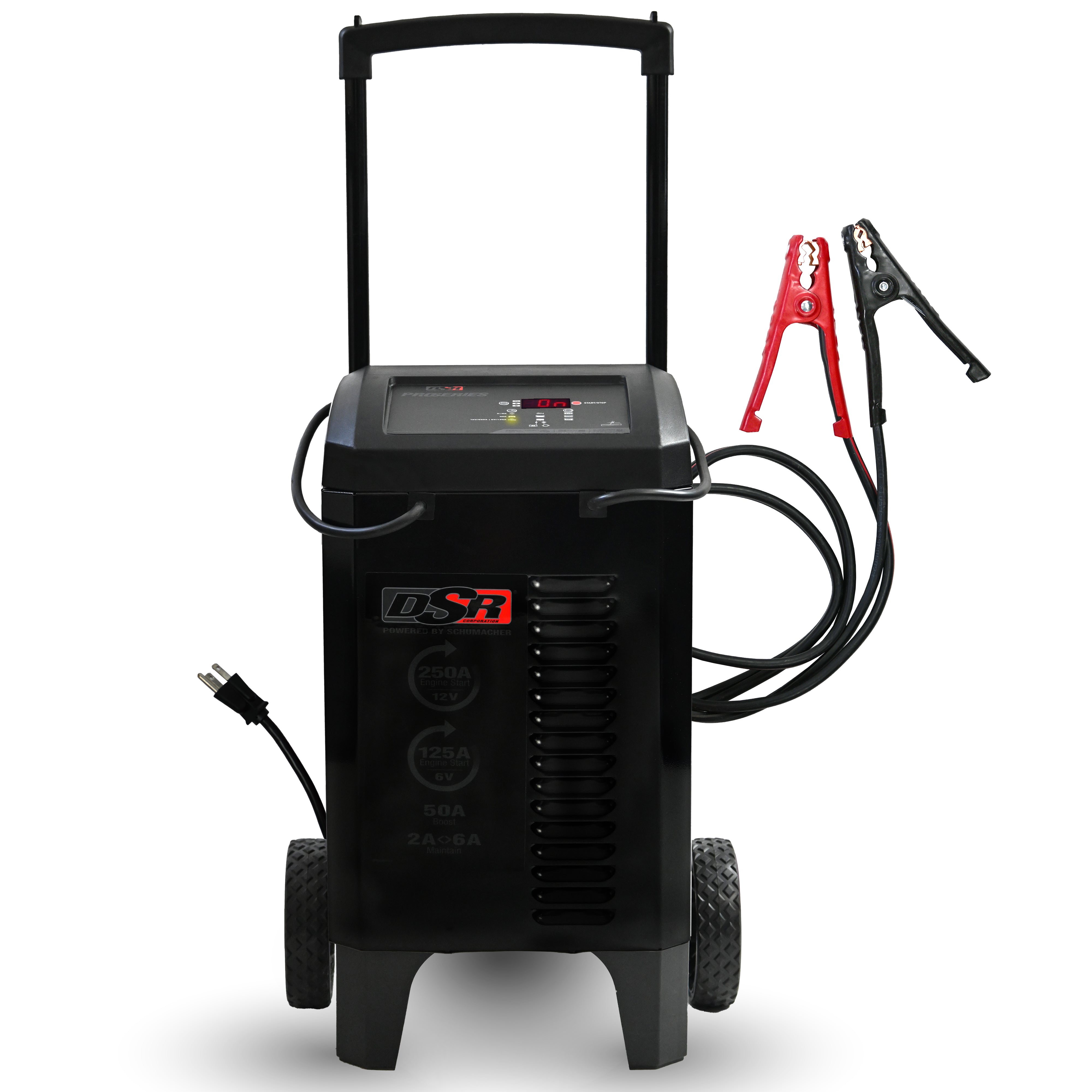 Schumacher Electric Automatic Wheeled 6A Car Battery Charger and 250A Engine Starter, 50A Boost, DSR Professional Grade, For 6V/12V Automotive and Marine Batteries, DSR131