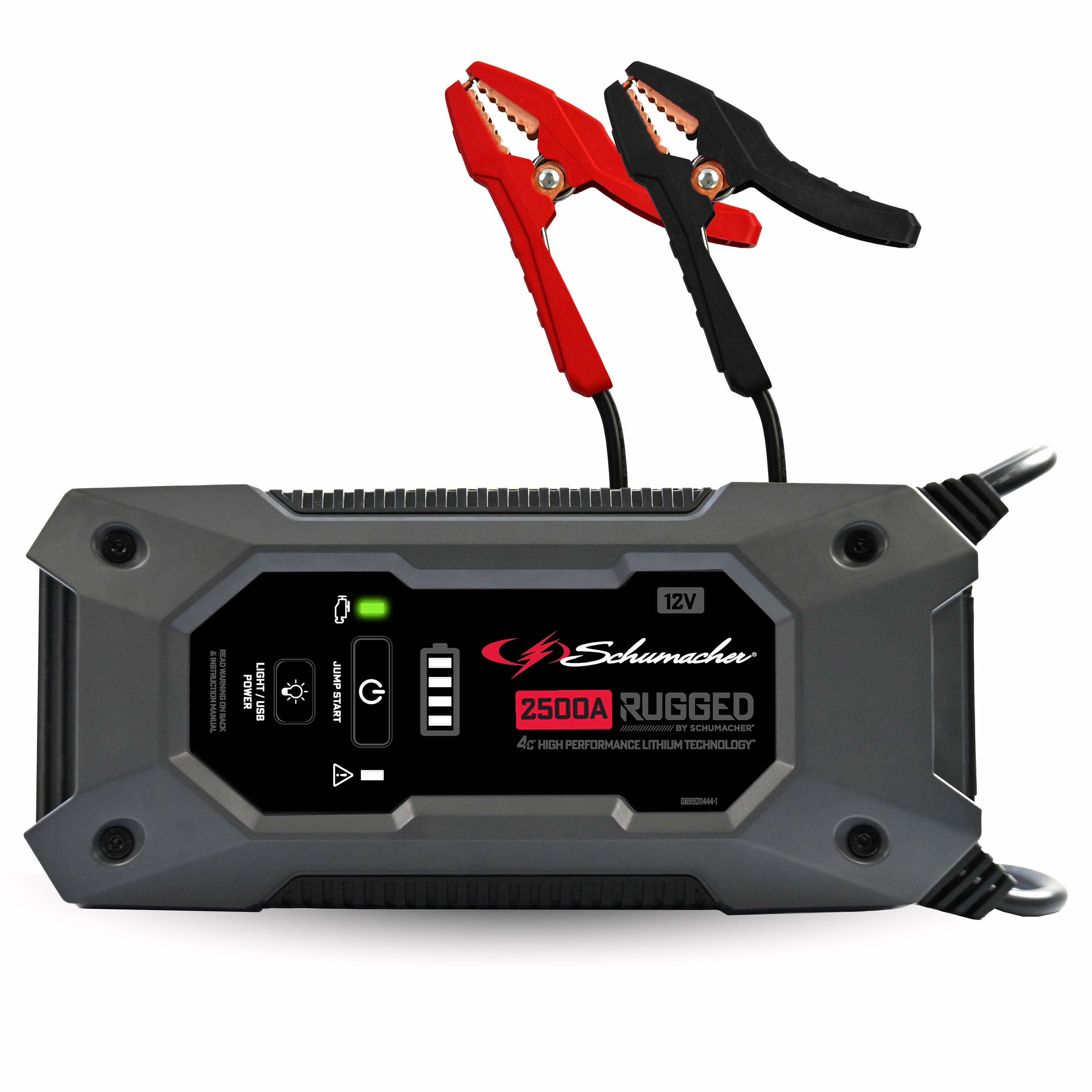 Schumacher Electric Lithium Jump Starter and Portable Power Pack SL1596, 3-in-1, 2500A, 12V, for 10.0L gas, 6.0L diesel engines- works on cars, trucks, motorcycles, and marine batteries. New in box.