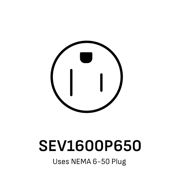 SEV1600P650 - Uses NEMA 6-50 Plug