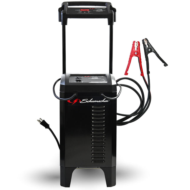 Schumacher Electric Wheeled Automatic 6A Car Battery Charger and 275A Engine Starter, 6-in-1 Solution, Maintainer, 40A Boost, For 6V/12V Power Sport, Automotive, and Marine Batteries, SC1326