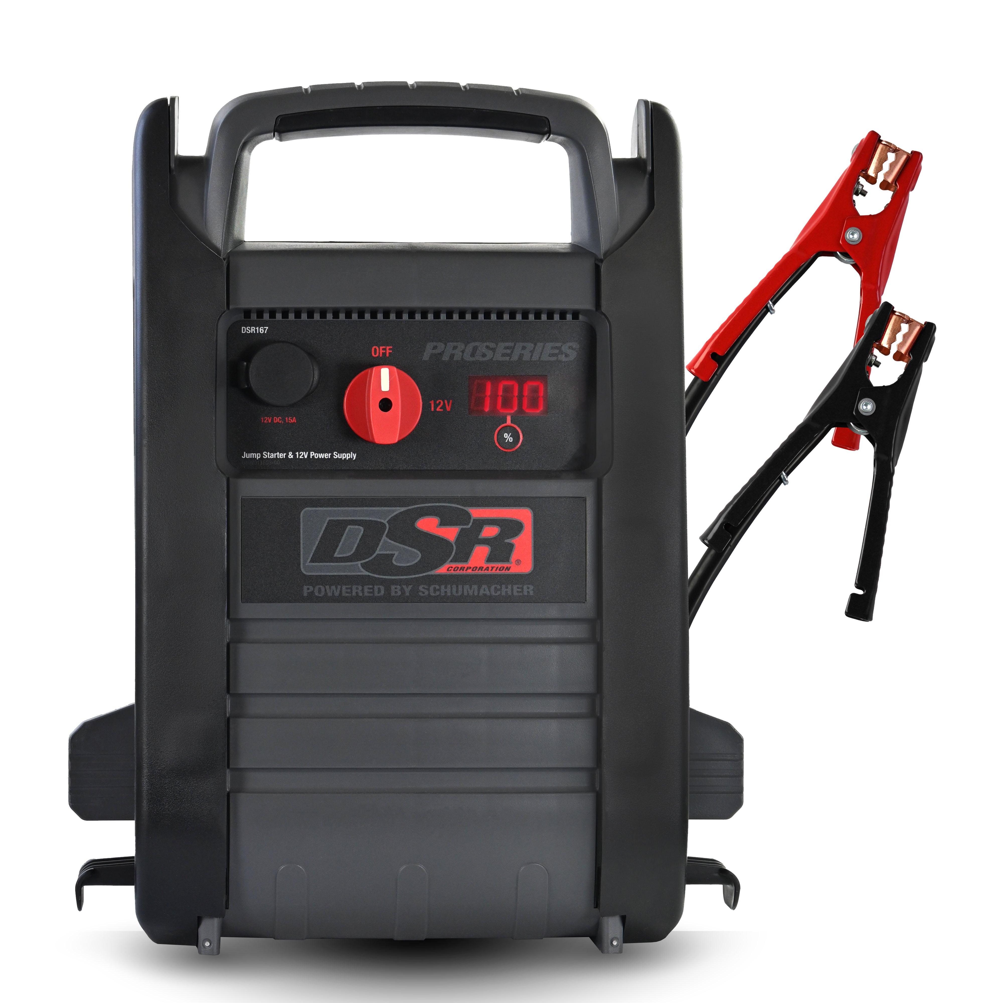 Schumacher Electric 2250A Car Battery Jump Starter and Portable Power Station, For 12V Batteries, Professional Grade, 12V DC and 2.1A USB Charging, For Automotive and Marine Batteries, DSR167