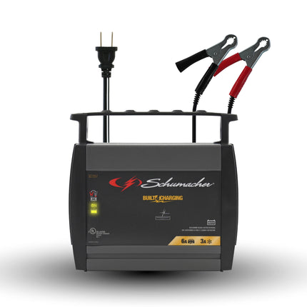Schumacher Electric 6A Car Battery Charger and Maintainer, 3-in-1 Solution, For 6V/12V Power Sport, Automotive, and Marine Batteries, SC1357