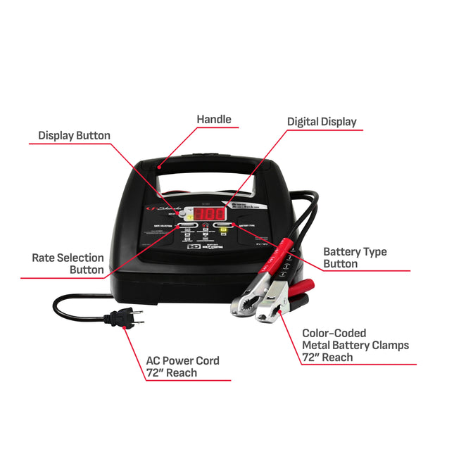 Schumacher Electric 6A Car Battery Charger and 85A Engine Starter, 6-in-1 Solution, Maintainer, 30A Boost, For 6V/12V Power Sport, Automotive, and Marine Batteries, SC1307