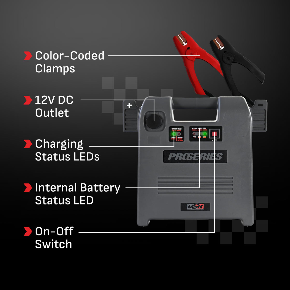 Schumacher Electric 1800A Car Battery Jump Starter and Portable Power Station, DSR Professional Grade, 12V DC Charging, For 12V/24V Automotive and Marine Batteries, DSR119