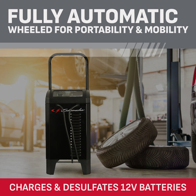 Schumacher Battery Charger, Starter, Boost Maintainer and Auto Desulfator 150 Amp/20 Amp, 12V