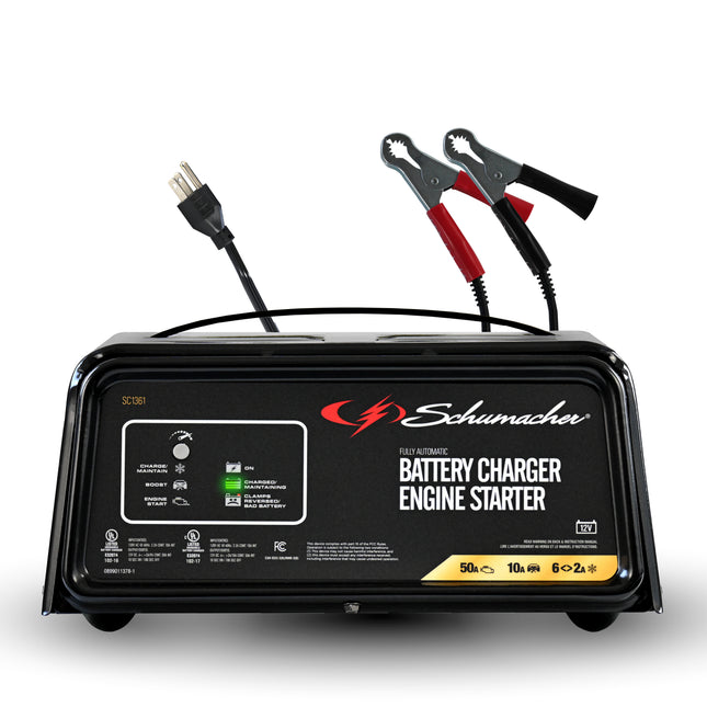 Schumacher 50A 12V Fully Automatic Jump Starter and Battery Charger – New in Box