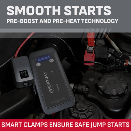 ESSENTIALS BY SCHUMACHER Portable 1500A Car Battery Jump Starter & Power Bank – SL1689