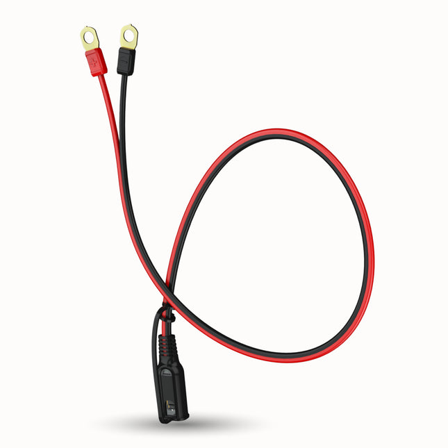 Schumacher Electric RUGGED M8 Eyelet to Quick-Connect Cable, Quick-Connect Ring Leads, 16 AWG, Fits 8 mm or 5/16 in. Battery Posts, For RUGGED Battery Chargers + Maintainers, SA950