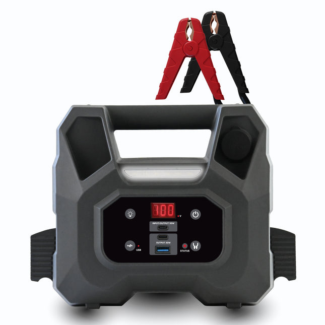 Schumacher Electric 1000A Car Battery Jump Starter & Power Station – USB-A, USB-C & 12V DC Charging – Digital Display – 3-Mode LED Light – SJ1693